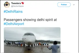 印网民传机场被淹推飞机图大赞“德里精神”，印媒：那是中国的图片