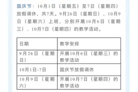 明确了！这些高校国庆假期有变！图片
