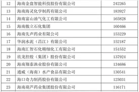 2021海南省企业100强名单公示！这些企业上榜→图片
