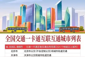 “一卡通”公交卡已可畅行全国314个城市图片