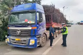 核载49吨大货车实载近110吨 一拉钢卷大货车清晨被查处图片