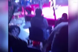 惊险一刻！俄罗斯马戏团一头棕熊咬伤怀孕女驯兽师图片