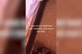 国外女子在汽车旅馆床下发现“隐藏房间”引发网友各种猜测图片