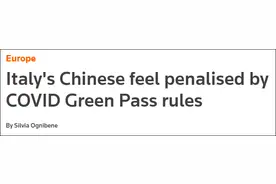 意大利绿色通行证不承认中国科兴疫苗，华人抗议图片