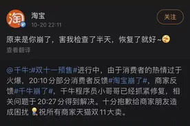 双11启动淘宝就“崩”了 淘宝回应：原来不熬夜的你们这么猛吗？图片
