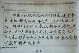 乡村女教师“批改学生作业”走红，字迹如印刷体，获家长一致好评图片
