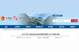 陕西省宝鸡市陈仓区市场监管局关于14批次食品监督抽检信息的通告(2021年第54期)图片