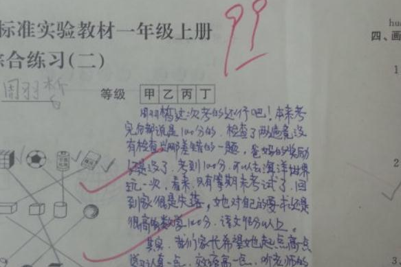 试卷上家长的“用心签名”，老师看后很欣慰，难怪学生这样优秀