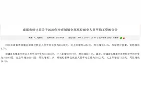 83556元！2020年成都就业人员平均工资出炉图片