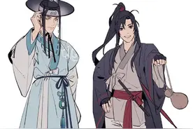韩国画师笔下的“魔道祖师”韩服同人插画图片