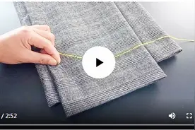 阔腿裤子太宽不用剪，简单一招搞定，大裤脚变小脚裤，方法太棒了