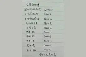 二胎父亲晒“养娃账单”，网友感叹：生二胎门槛太高，生不起了图片