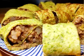 让舌尖痛快的美食！教你营养美味的鸡蛋肉卷，隔壁小孩都馋哭了图片