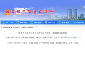 合肥锦利丰机械有限公司发生一起起重伤害事故 致1人死亡图片