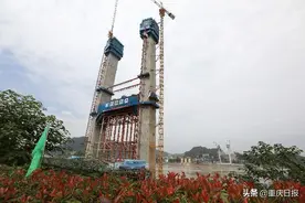 郭家沱长江大桥主塔年底封顶 南环立交改造预计明年底完工图片