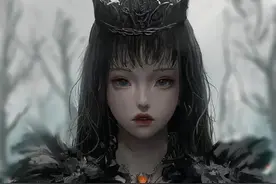 暗黑系列人物插画~忧郁的眼神看似长篇故事图片