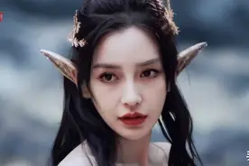 杨颖代言游戏的精灵造型真美，一样堪称精灵仙女的，还有这个模特图片