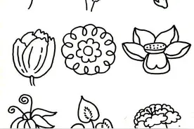 花朵简笔画，既可做手账，还可以当做素材教孩子画画图片