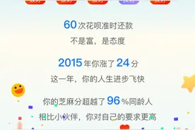 支付宝芝麻信用分数大比拼图片