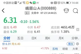 峨眉山对得起000888这么好的股票代码吗？图片