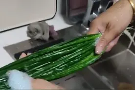 四川一女子疑似买到染色香葱，清洗出绿色泡沫，网友议论纷纷图片
