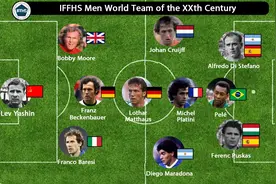 IFFHS评20世纪最佳阵容：贝利老马领衔 贝皇克圣入选图片