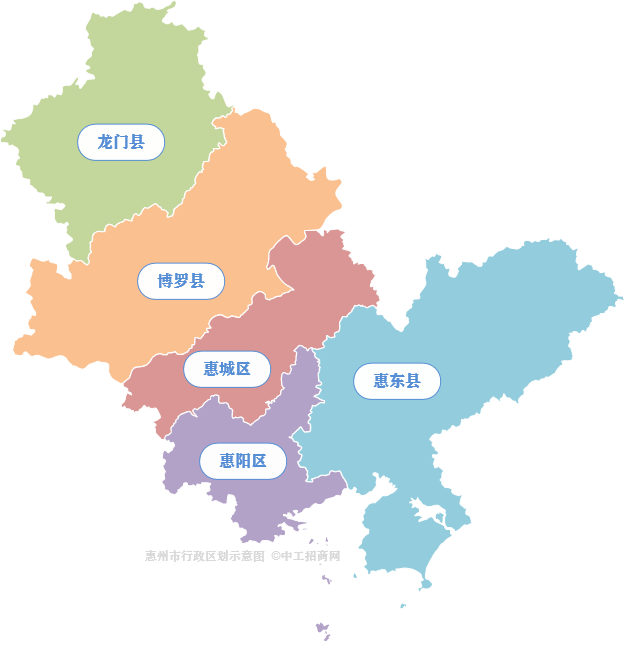 广东21个地级市行政区划图（2021）
