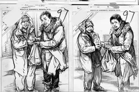 美术生参加考试，高分卷和低分卷差距有多大？网友：是一个场景吗图片