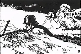 “刀刺在背”传说，为何德国社会认为一战战败是犹太人搞的鬼？图片