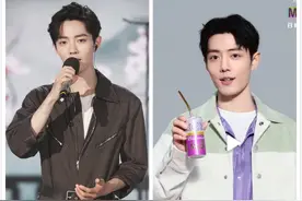 肖战啤酒新广告，穿紫色新衣引来粉丝过分的要求，脸上长肉胖了？图片