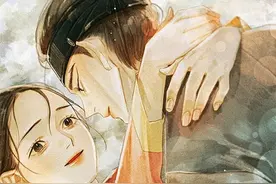 古代朝鲜宫廷风情侣美图，浪漫的二次元手绘宫廷风动漫情侣插画图片