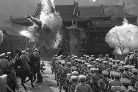 1928年少林寺阻碍北伐战争，最终被石友三烧毁图片