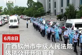 涉黑团伙56人穿隔离服受审 涉杀人放火非法拘禁等罪图片