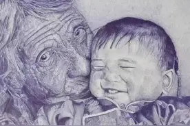 广东男生的“圆珠笔画”火了，老师看后大为赞叹，灵魂画手图片