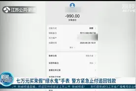 七万元买假“绿水鬼”手表 他过了6天才报警，警方紧急止付追回图片