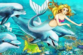 英翻中 睡前小故事 善良的美人鱼女王图片