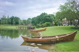 成都竟然藏了一个“小泰国”！湖泊、棕榈、木舟、石象、草棚凉亭图片