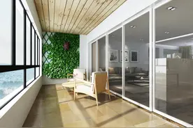 谁说在阳台晾衣一定要打孔装横杆，没有横杆照样轻松晾衣图片