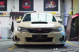 沙漠黄色的斯巴鲁翼豹STi你见过吗？图片