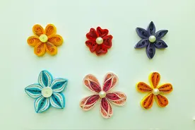 衍纸视频教程002——6款简单的基础卷组合花朵图片