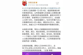 ​人口大省河南亮家底：人口总数9936.6万，郑州人口跃居第一图片