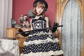 有种洛丽塔叫“珍珠奶茶”，复古优雅甜质感十足，穿上纵享其丝滑图片