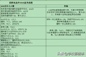 2020高考600分以上人数，铁西皇姑全面超越和平沈河？图片