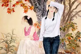 无法抗拒的美——评赵胜琛的工笔人物画中的性感美人图片