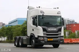 实拍斯堪尼亚G500牵引车，带AMT和液力缓速器，裸车价85万图片