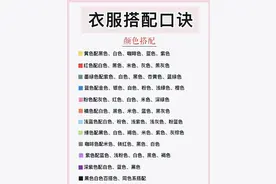 穿衣搭配必备口诀图片