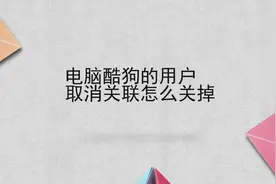 电脑酷狗的用户取消关联怎么关掉图片