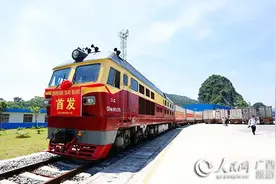 广西凭祥正式开行中泰水果冷链集装箱班列图片