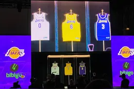 湖人将球衣赞助商更换成必品阁，5年合同超1亿美元图片