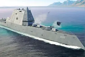 美国万吨大驱开膛破肚，主炮还没用就拆掉，不惜代价追赶055大驱图片